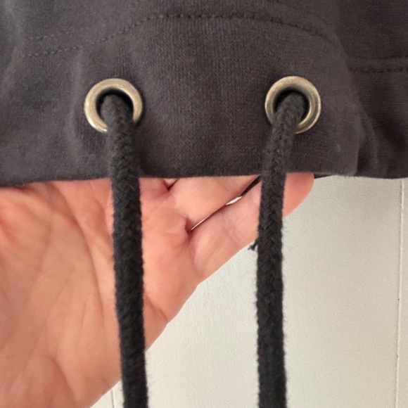 Kappa Logo Catto regular fit crop hoodie NWT black white and grey size M - Picture 7 of 14